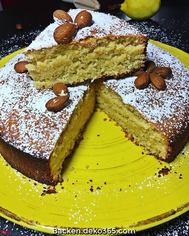 Mandel-Zitronen-Torte ohne Klebereiweiß ... — Backen.deko365.com
