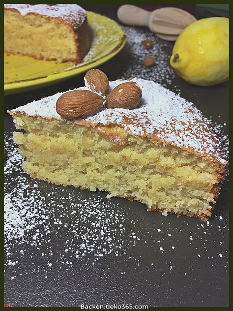 Zitronen-Mandel-Torte ohne Klebereiweiß ... — Backen.deko365.com